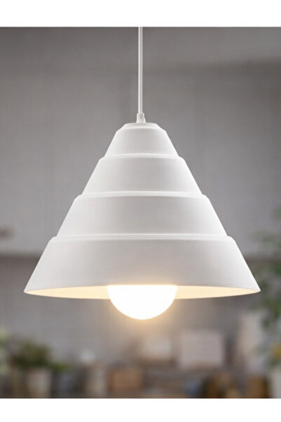 PLUS LIGHT Modern Konik Sarkıt Avize Başlığı – LED Duylu Ampul Uyumlu – Minim...