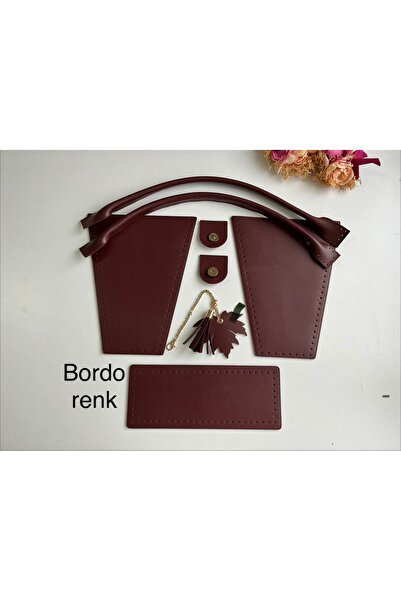 zg hobi aksesuar Knitting Bag Kit - Tale Set Burgundy Color