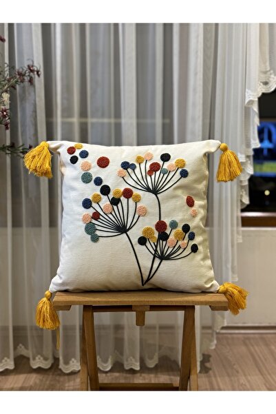 Nari Collections غطاء قلاب مزخرف مطرز بنقطة واحدة