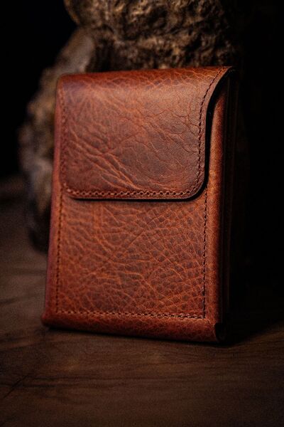 Lenax Leather Riva %100 El Yapımı Hakiki Deri Unisex Cüzdan – Mıknatıslı Kapama