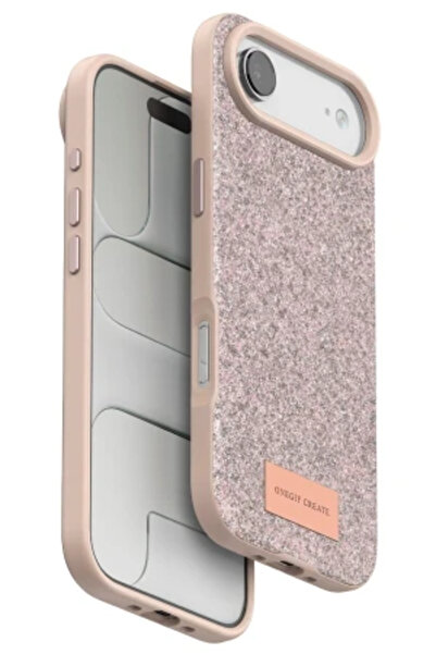 cepmoda غطاء/حافظة فاخرة بتصميم فاخر لامع لهاتف iPhonE 17 AİR - وردي