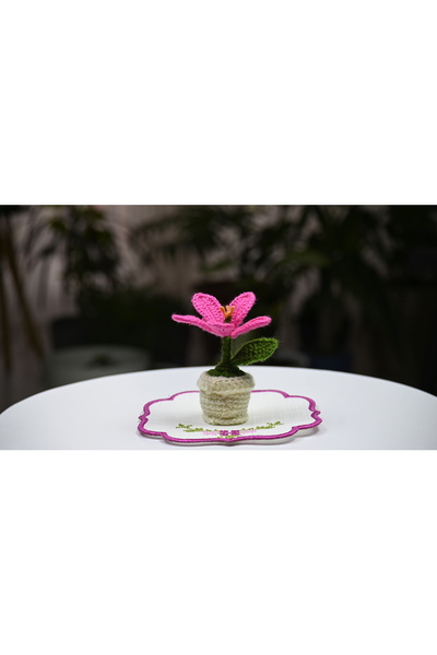 mahfus Örgü Çiçek Amigurumi Lilyum - Pembe