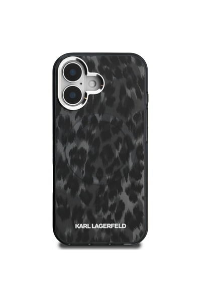 Karl Lagerfeld Carcasă MagSafe cu imprimeu leopard pentru iPhone 16