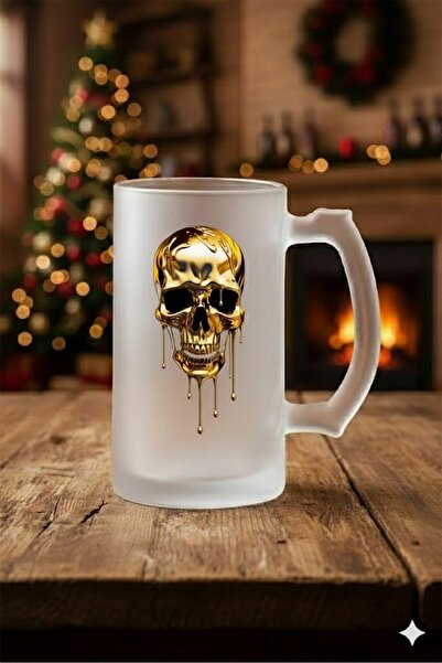 sartre art Bira Kuru Kafa Buzlu Cam Bira-Meşrubat Bardağı