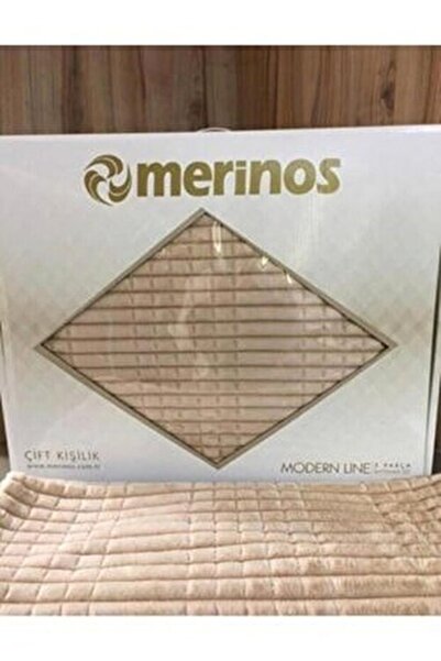 Merinos Modern Line 2 Piece Blanket Set - Mocha