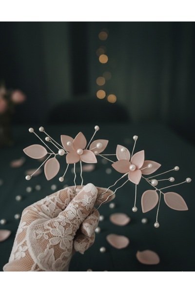 Mirnova Pearl Hairpin - Bridal Hairpin - Double Bridal Hairpin - Bridal Crown...