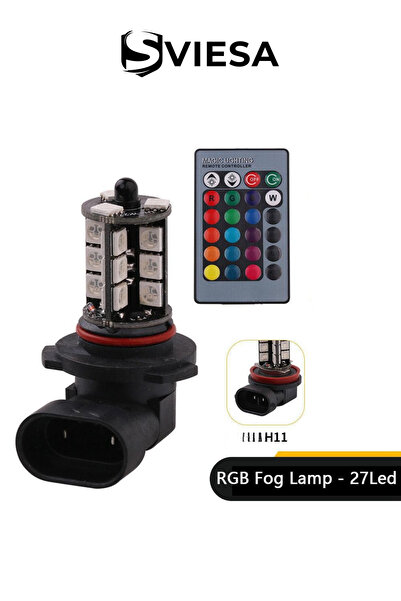 Sviesa Uzaktan kumandalı renkli sis farı H11 çakarlı LED araba Ampulleri Far ...