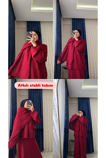 SBUTİK Atkılı triko etekli takım