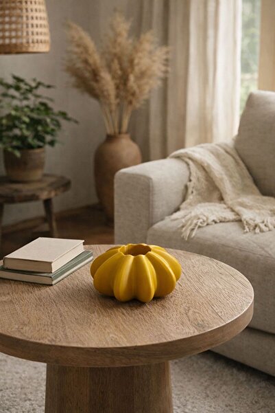 Şirin 3D Tasarım 3’lü Dekoratif Mumluk Seti | Kahverengi Bej Hardal Sarısı | ...