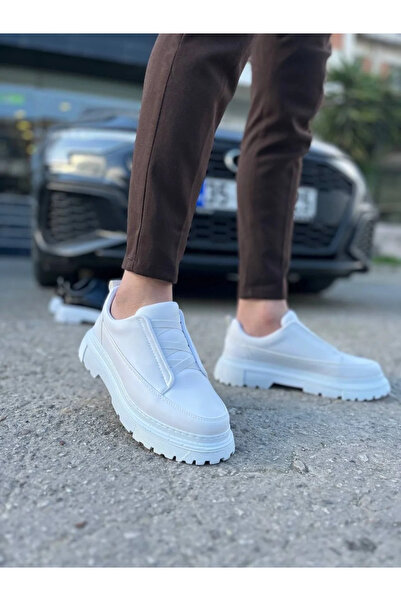 BLACK MODBLACK أحذية رجالية كاجوال من أوزباي طراز KB-703 KUBACK بجلد أبيض مرن...