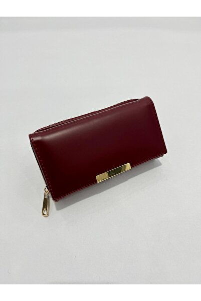 SHIKIRTI Burgundy Color Zipper Closure Large Size Women's Wallet with Card Ho...