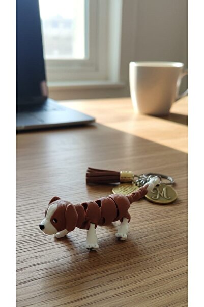 Deniz Store16 3D Printing Pla Movable Dog Keychain – Lightweight, Durable