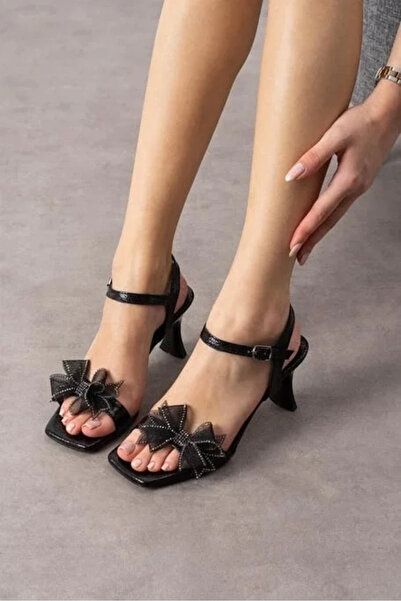 BLACK MODBLACK Zatin black leather heels