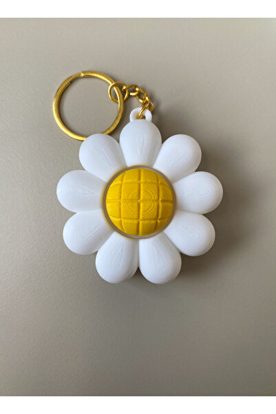 Figuva Daisy Shaped Clicker Stress Relief Clicker Keychain - Gift Daisy Keychain