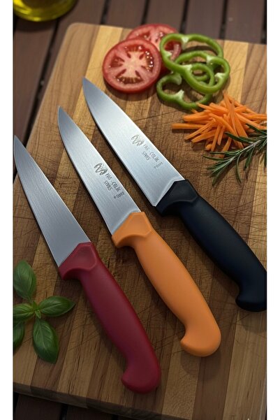 FRS-ÇELİK 3’lü Paslanmaz Çelik Mutfak Bıçağı – Keskin, Dayanıklı, Uzun Ömürlü...