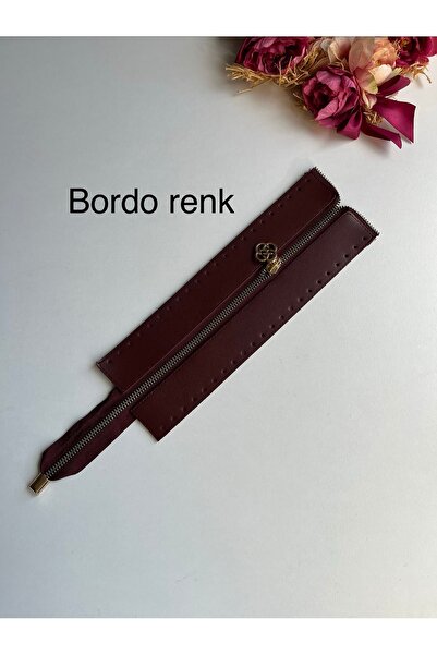 zg hobi aksesuar Leather Zipper for Knitted Bags 25 cm