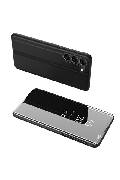 OEM Husă Flip Clear View pentru Samsung Galaxy S23 - Neagră