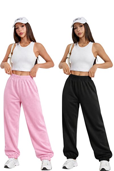 Karatopak Σετ 2 τεμαχίων Ψηλόμεσο Χειμερινό Φούτερ Unisex με ελαστικά πόδια