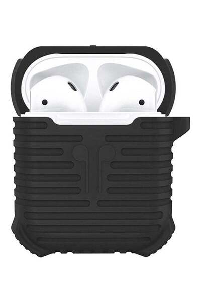 Generic Shockproof silicone protective case for Apple AirPods 1/2 - Matte bla...