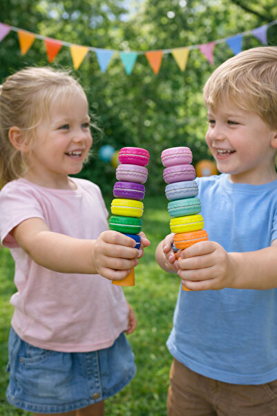 seymenbıçakçılık Set of 2 Macaron Shaped Felt Tip Pens |   Colorful Children'...