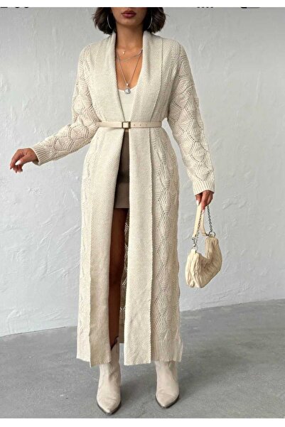 HELNORA Kadın Oversize Uzun Triko Hırka