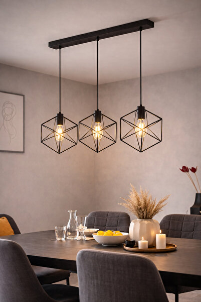 Eglo Lustră pe Cablu Straiton, 3×E27, Max. 3×60W, Metal, Iluminat Interior
