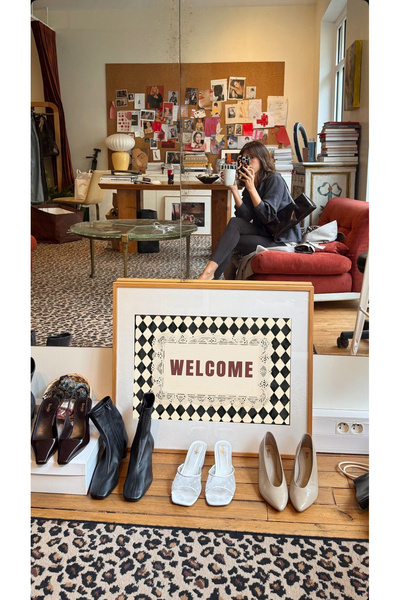 Taranist Kağıt Poster - Welcome Tipografi İllüstrasyonu - Sıcak Ev Girişi Pos...