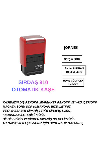 sırdaş kaşe Sırdaş 910 İsim - Ünvan Kaşesi