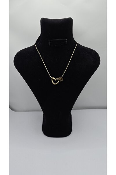 ahsenaksesuar2025 Stainless Steel Gold Color Heart Detailed Letter Necklace –...