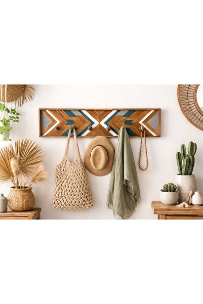 woodalbuba Ahşap Tasarım Antre Giriş Hol Portmanto Duvar Elbise Askılık