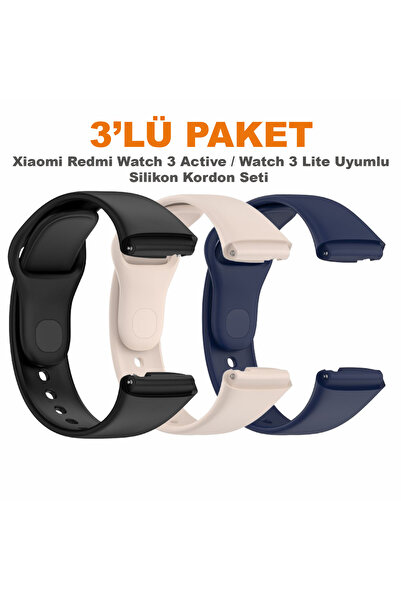 Dexmon Xiaomi Redmi Watch 3 Active / Watch 3 Lite Compatible 3-Piece Silicone...