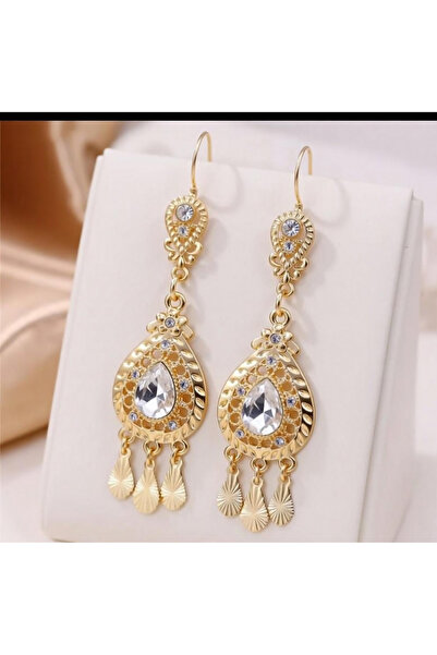 Jadem Gold 1 Pair Women's Fashion Stylish Earrings with Gold Plating
