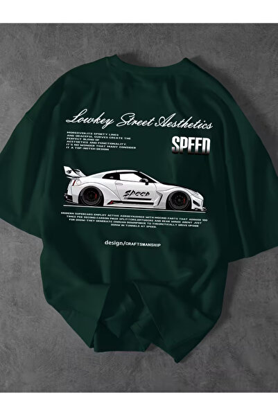 COMANCHERO Erkek Speed Araba Ön-Sırt Baskılı Oversize T-shirt