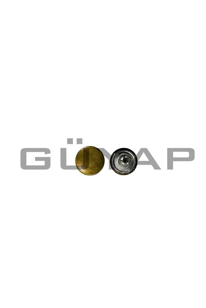 GÜYAP YAPI TEKSTİL Antik Sarı Metal (SAC ) Kot Düğmesi [17 mm / 1000 Adet ]