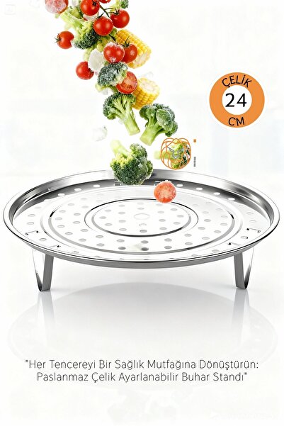 Transformacion Inox Steel Steaming Apparatus with Legs - 24 cm Multi-Purpose ...