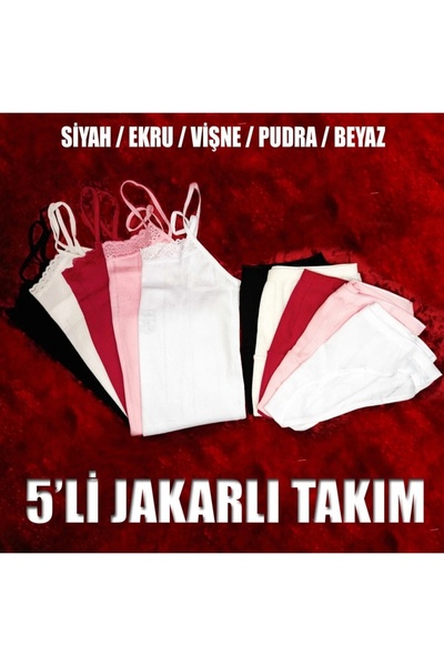 ELATOPTAN Tutku Jakarli 5-Piece Tank Top and Bikini 100% Cotton