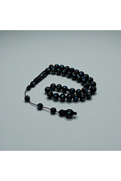 EnazStore Gold Brass Inlaid Enamel Sphere Cut Kuka Prayer Beads
