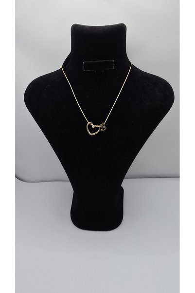 ahsenaksesuar2025 Stainless Steel Gold Color Heart Detailed Letter Necklace –...
