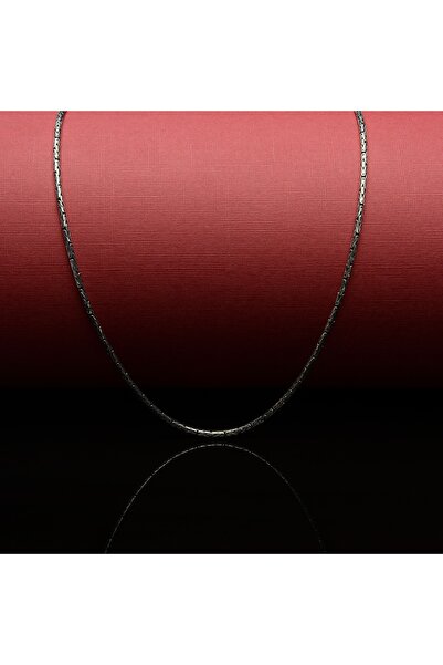 Silvalli 50 Mikron Oksitli Yuvarlak Kral Gümüş Zincir