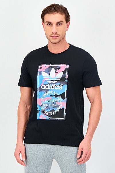 adidas Men Sportswear Fit Short Sleeve Outdoor T-Shirt, Black