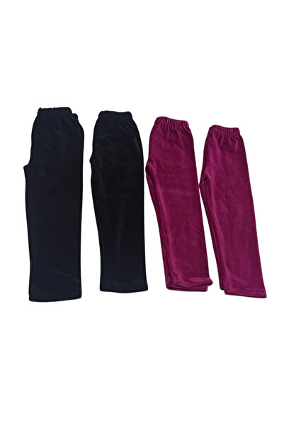 AKL Girl's Velvet Tights Set of 4 Lycra Thick Winter (3-10 AGE GROUP)