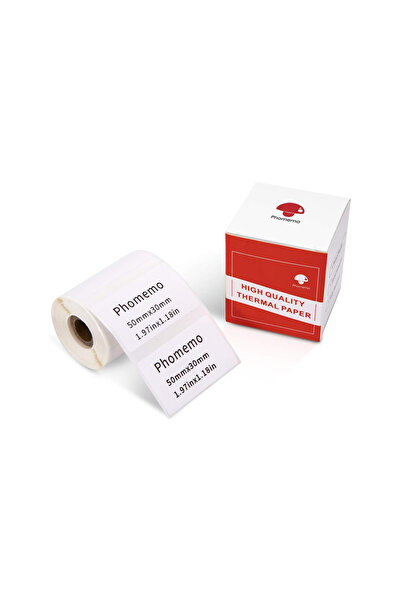 ZUIDID 50 X 30 Mm Plastik Termal Etiket 230 Adet BEYAZ - Phomemo M110 - M220 ...