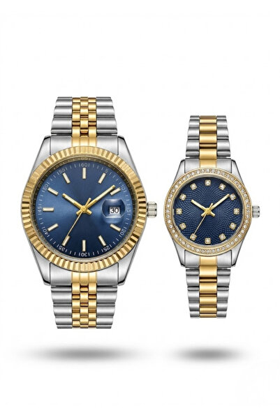 Leerybee Luxury Design Calendar Couple Watches Combination of Couple Wristwat...