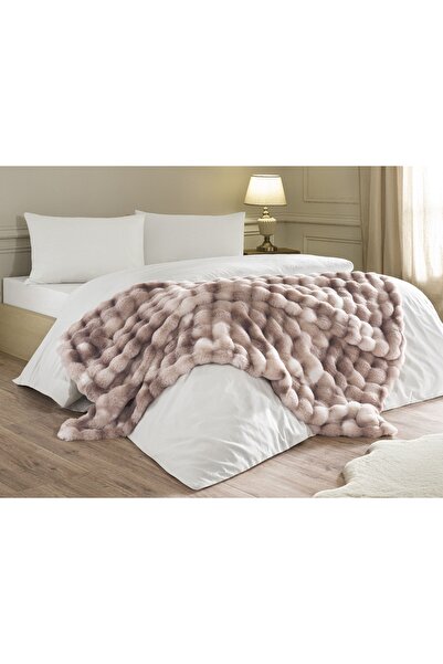 Linens Cozynest Throw / Tv Battaniyesi Gül Kurusu Tek Kişilik