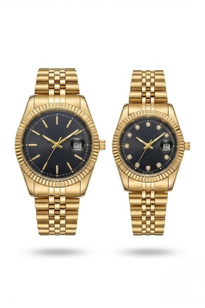 Leerybee Luxury Design Calendar Couple Watches Combination of Couple Wristwat...