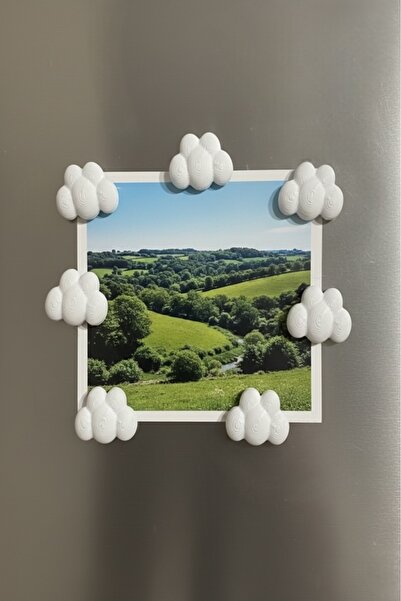 HD1001 Mini Bulut Buzdolabı Magneti Sevimli Süs Modern Ev Dekoru Resim Tutucu...