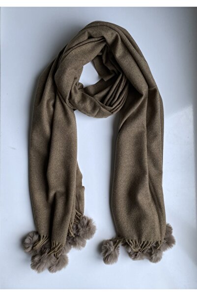 GOX Winter Shawl with Pompoms