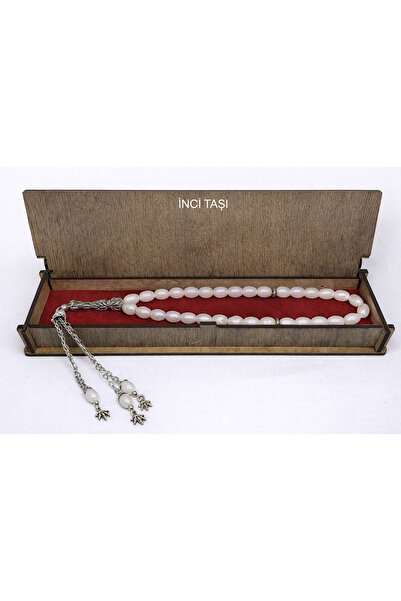 UMUTSONLİNE سبحة من حجر اللؤلؤ الطبيعي، موديلات في علبة، هدية