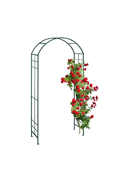 Relaxdays Arc metalic de grădină pentru flori cățărătoare, verde, dimensiuni ...