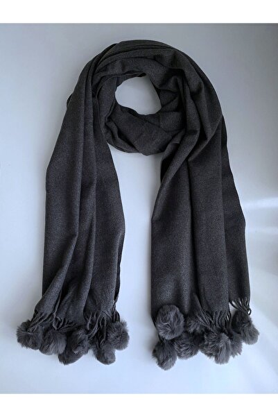 GOX Winter Shawl with Pompoms